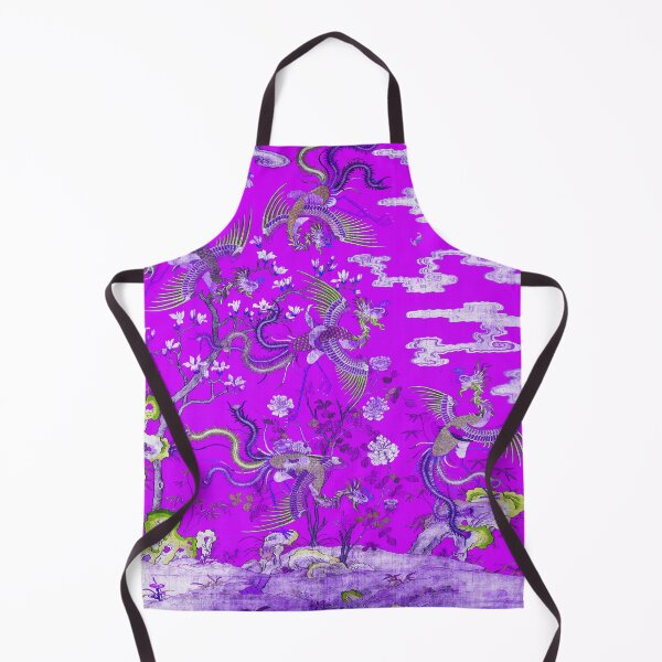 Item preview, Five Phoenixes in The Garden ,Chinese Imperial Ultra Violet Purple Yellow Floral Tapestry  designed and sold by BulganLumini.