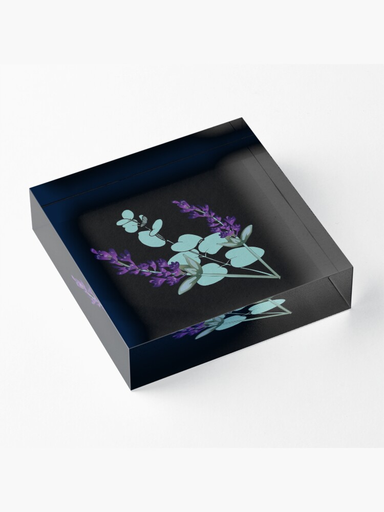 Alternate view of Eucalyptus and lavender Acrylic Block