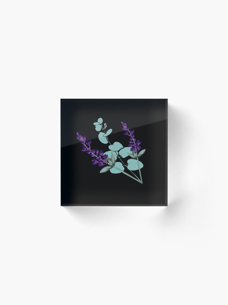 Alternate view of Eucalyptus and lavender Acrylic Block