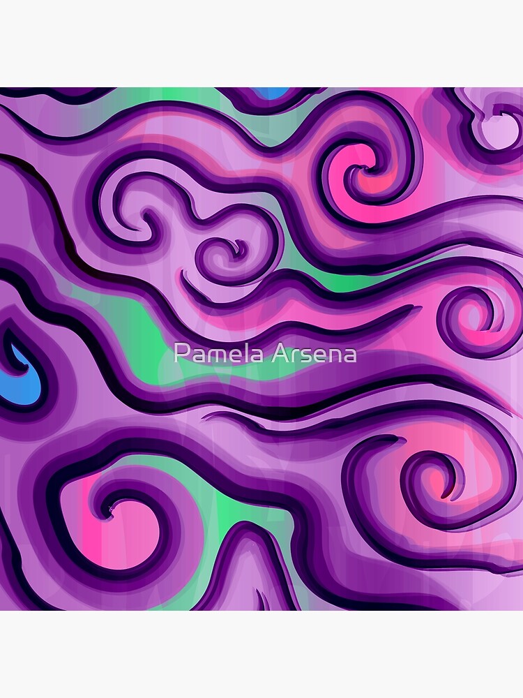 Psychedelic Swirls and Lines Pattern by xpressio