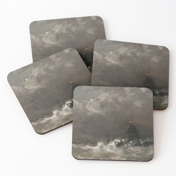 Item preview, Lighthouse in Breaking Waves Vintage Painting designed and sold by Vintage Wall Art.