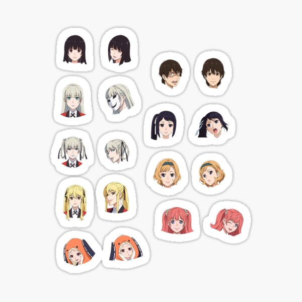 Kakegurui Mini Characters Sticker Pack Sticker