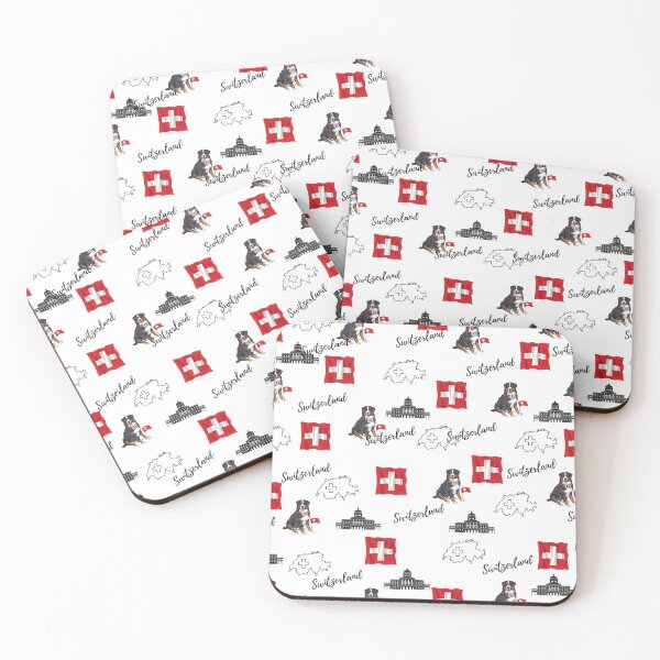Item preview, Switzerland Flag Bernese Mountain Dog Design designed and sold by Traveledesigns.
