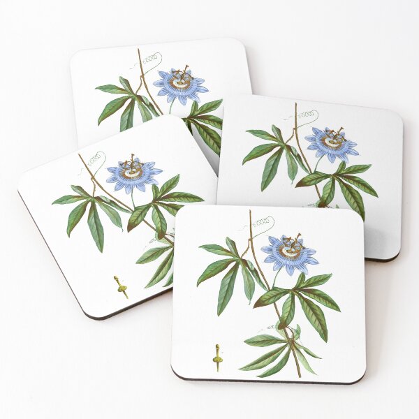 Item preview, blue passion flower, nature drawing designed and sold by Magicplants.