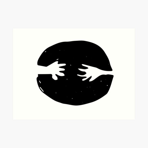 Hands in the dark - Sketch Art Print