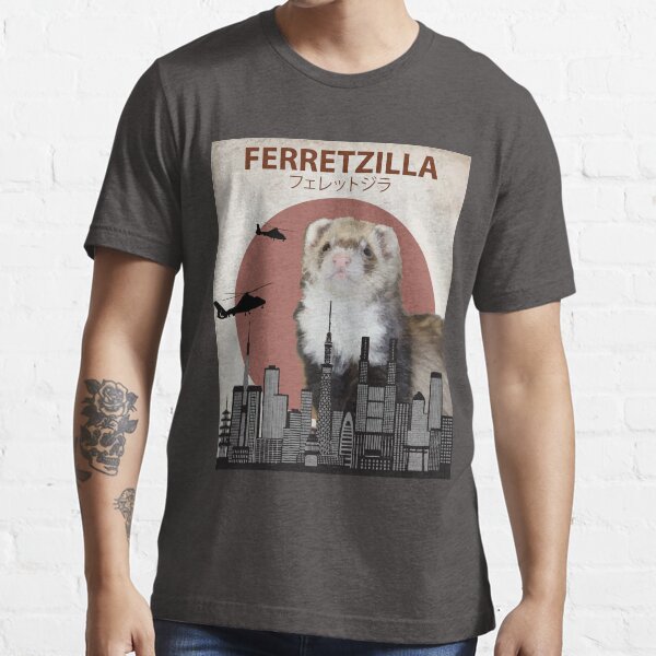 "Ferretzilla Funny Ferret Monster" Tshirt for Sale by Animalzilla
