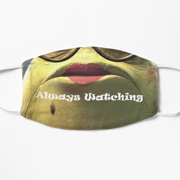 Roz Green Pucker Monster Mouth Face Mask Flat Mask