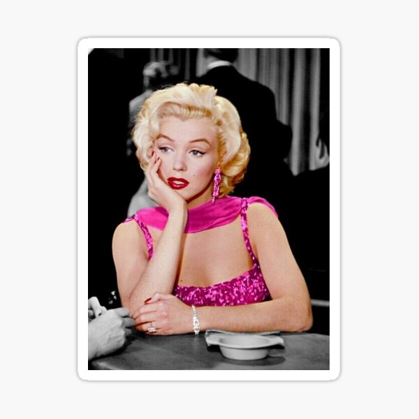 MARILYN MONROE PINK SPARKLY AESTHETIC Sticker
