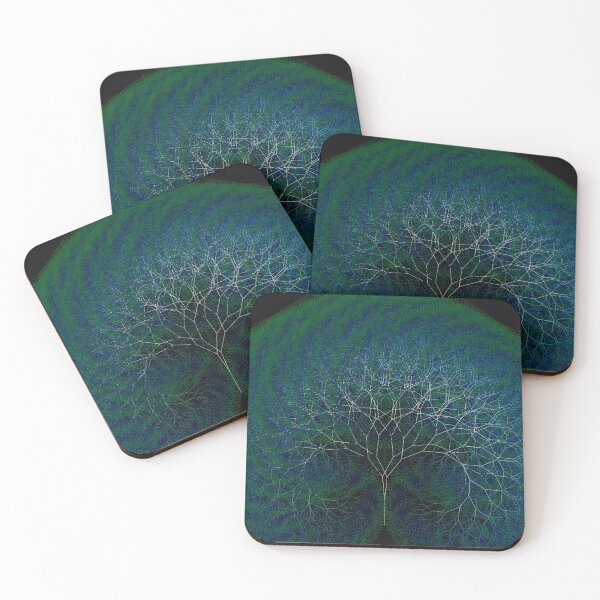 Item preview, Ocean blue complex fractal tree designed and sold by kzsg.
