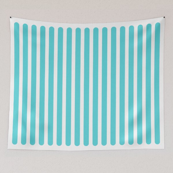 Item preview, Simple turquoise and white striped pattern designed and sold by regardis.
