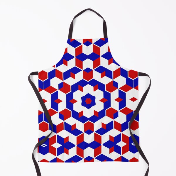 Item preview, Red Blue Abstract Geometric Diverging Cubes Design designed and sold by royrahul.