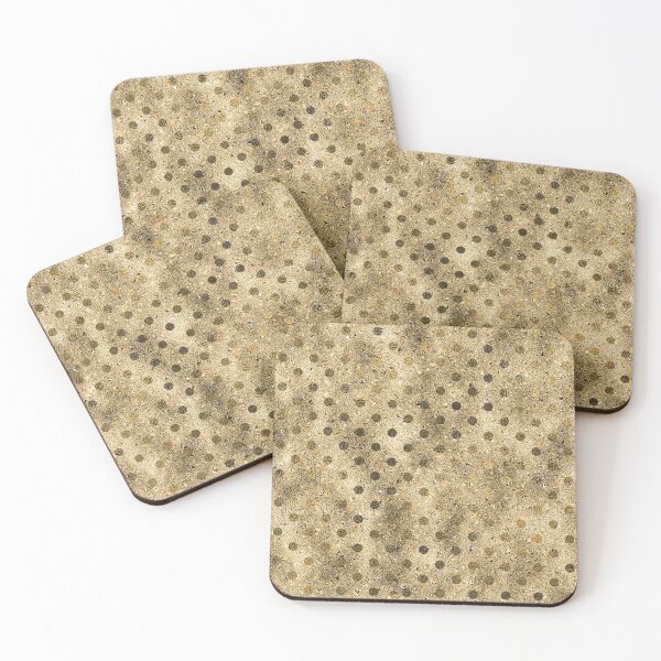 Item preview, Sparkling Golden Polka Dots on Nugget Background designed and sold by BloomCatB.