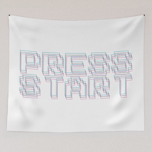 Item preview, PRESS START Gamer Extreme Glitch Drawing  designed and sold by lovebubbles5.