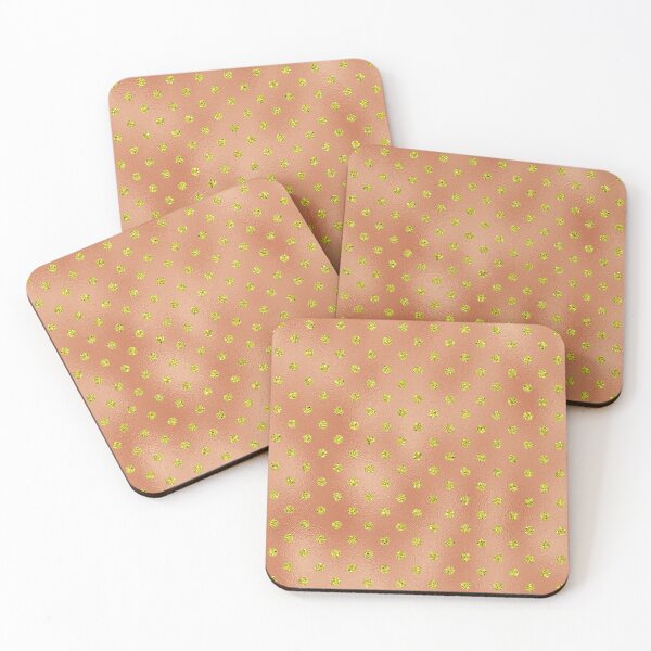 Item preview, Sparkling Golden Polka Dots on Copper Background designed and sold by BloomCatB.