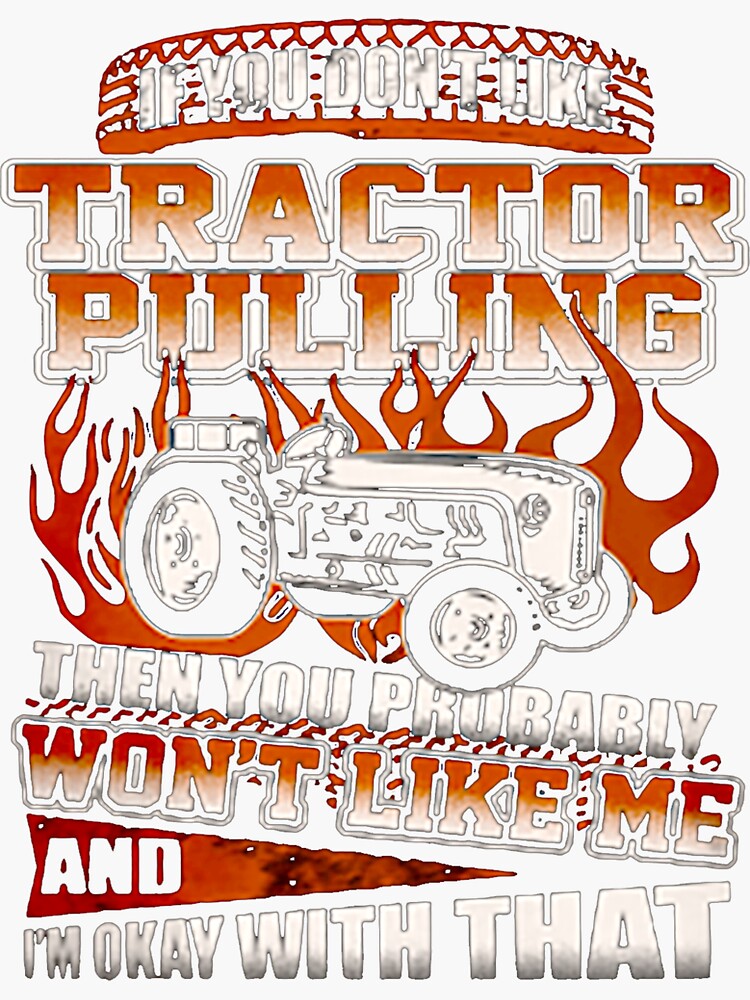 "tractor pulling" Sticker for Sale by bmit Redbubble