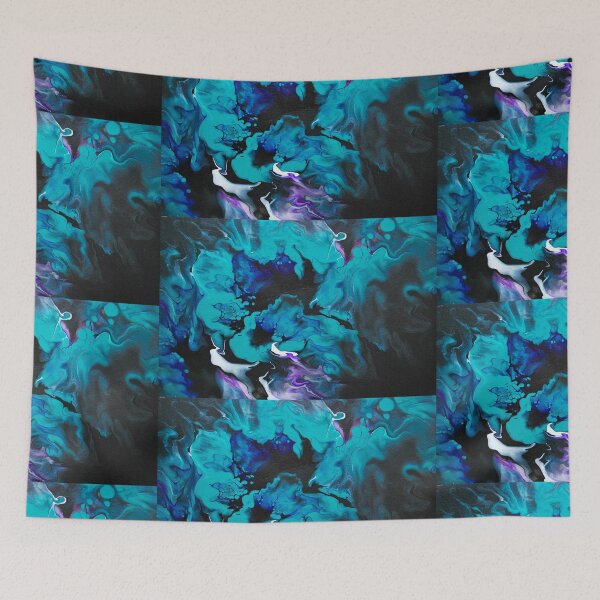 Item preview, Teal and Purple Dutch Pour designed and sold by crystalorrainee.