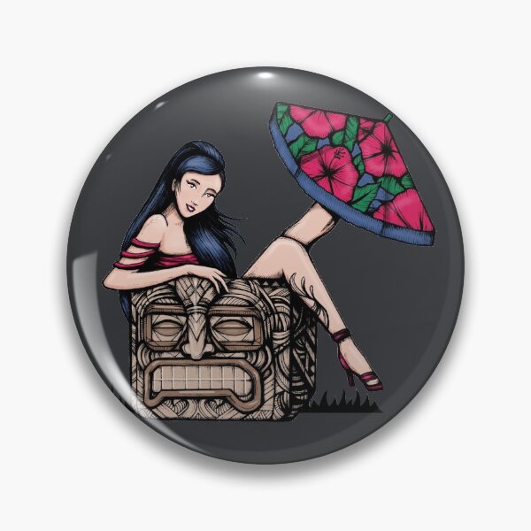 Item preview, Tiki Pinup, Umbrella Girl designed and sold by ShaireProd.