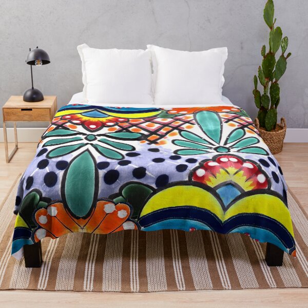 Item preview, Colorful Talavera, Yellow Accent, Mexican Tile Design designed and sold by elizdesign.
