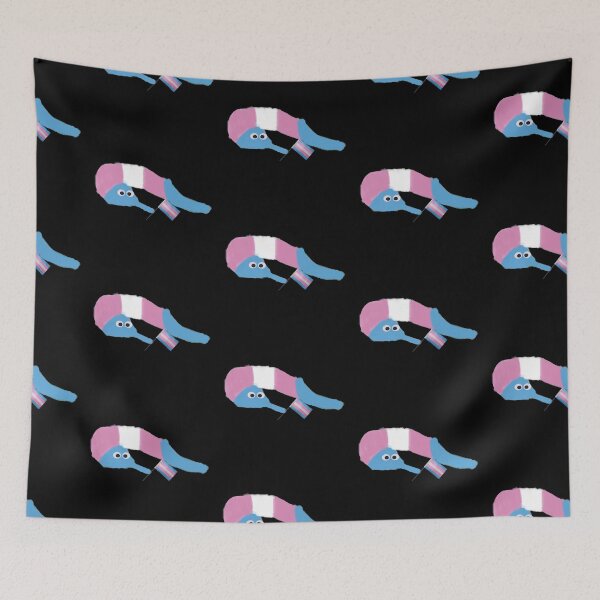 Item preview, Trans pride worm on a string  designed and sold by melodiruby.