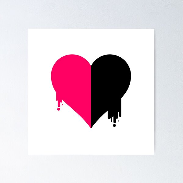 Purple Dripping Heart Poster for Sale by naomi-jgs