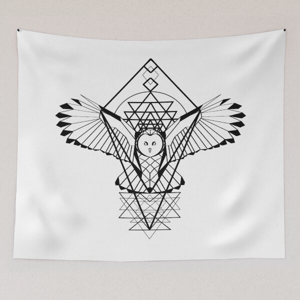 Item preview, Geometric Owl with Sacred Geometry designed and sold by Devin-FK.