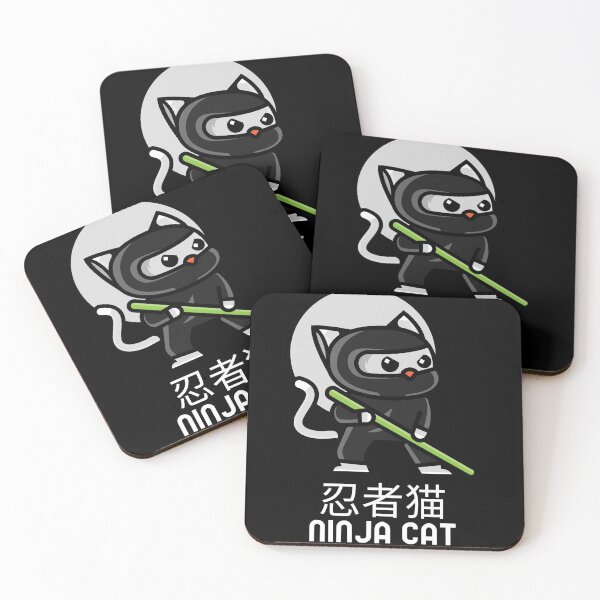 Item preview, Ninja Cat - Cute and Funny Japanese Cartoon  designed and sold by BorvickTees.