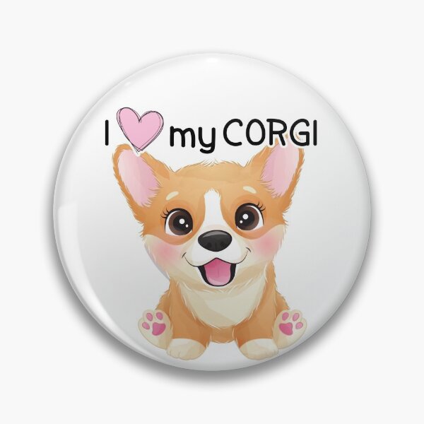 Item preview, I Love My Corgi designed and sold by WildHoneyDesign.