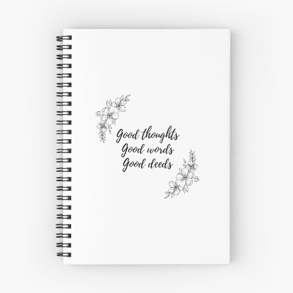 Item preview, Good thoughts words deeds: FLORAL BW designed and sold by ZAMC.