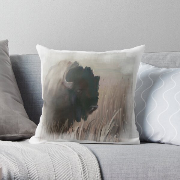 Buffalo Art Suede Deer Throw Pillow