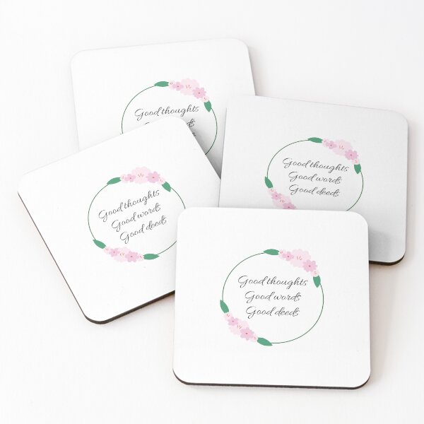 Item preview, Good thoughts words deeds: FLORAL 1 designed and sold by ZAMC.