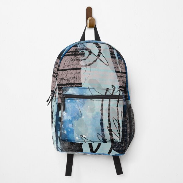 Item preview, Blue Watercolor Drawing with Black Pattern: Scribble Series 04 designed and sold by Taryn Stener.