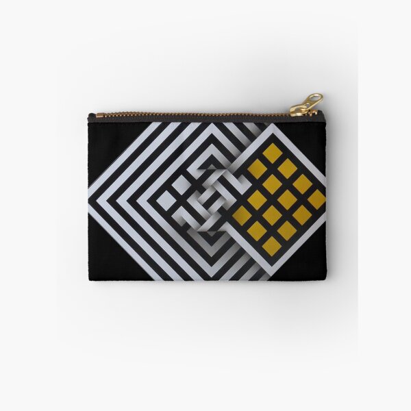 Item preview, folded black and white orange shapes geometric painting Omar rayo op art lines stripes diamond square designed and sold by mariaa999.