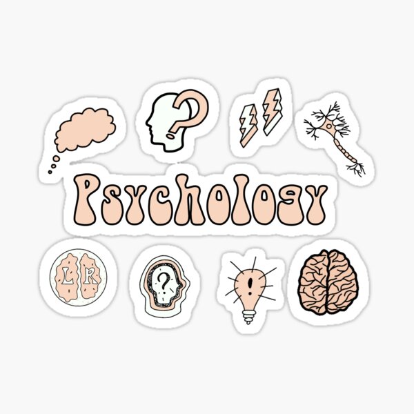 Paquete de diseño principal de psicología Pegatina