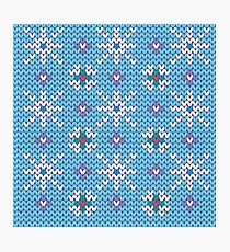 Knitted snowfall Photographic Print