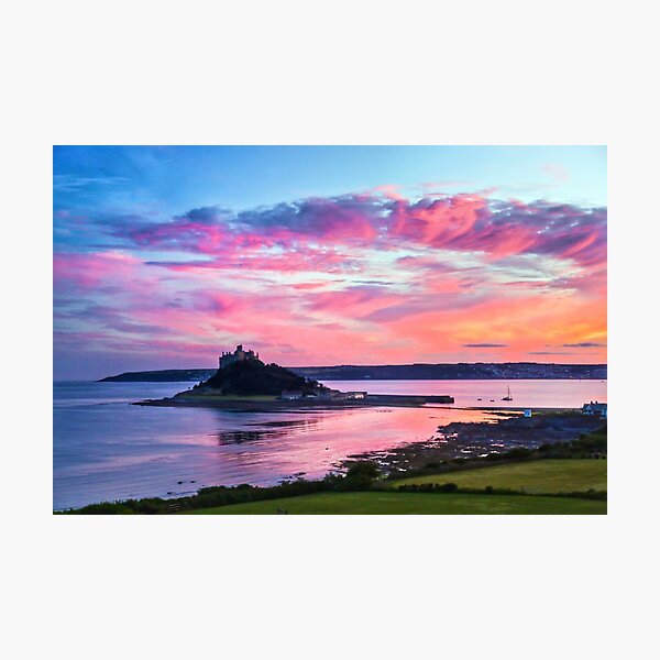 Sunset over Mount's Bay Photographic Print