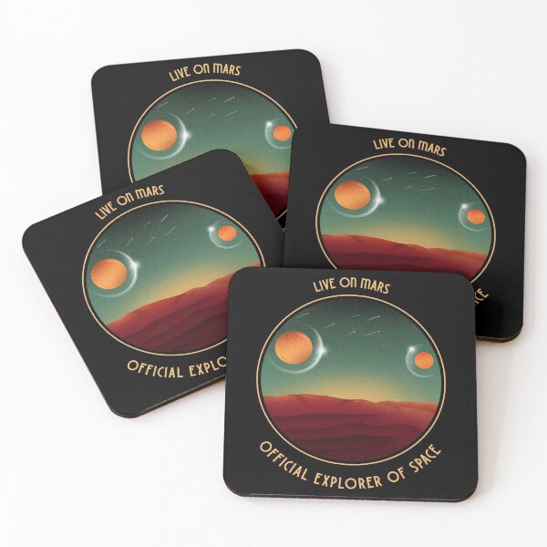 Item preview, Live from Mars the Red Planet Funny Illustration  designed and sold by d1mology.