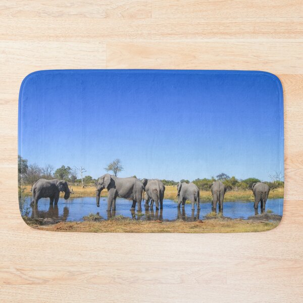 Item preview, Elephants Wading in a Shallow River in Botswana designed and sold by SafariByMarisa.