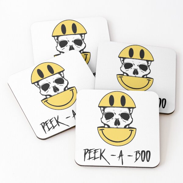 Item preview, Peek A Boo - Smiley Skull Distorted designed and sold by BorvickTees.