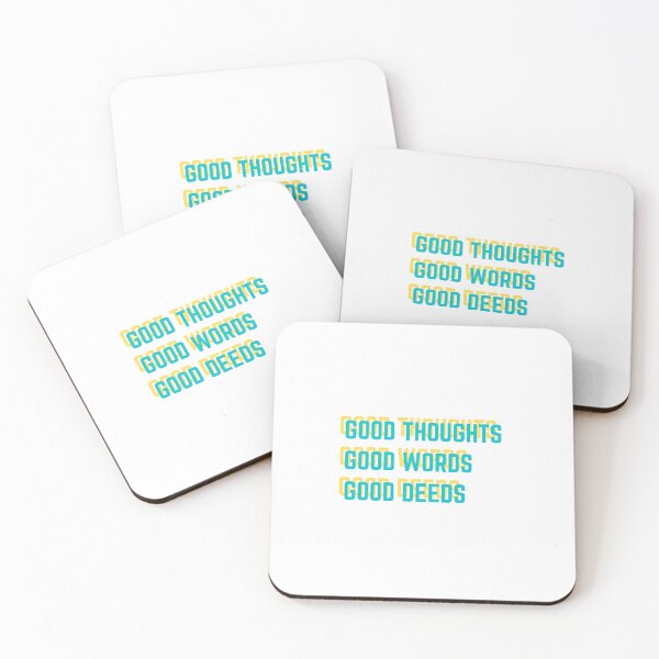 Item preview, Good thoughts words deeds: COLOR BLOCK TEAL designed and sold by ZAMC.