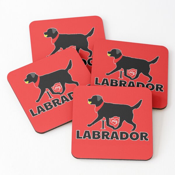 Item preview, Black Lab Pattern Black Labradors in RED designed and sold by Art by Jess.