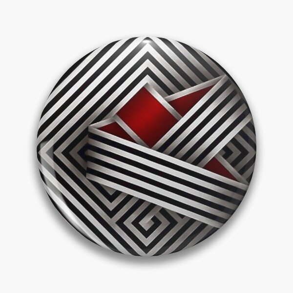 Item preview, folded black and white red shapes geometric painting Omar rayo op art lines stripes diamond square designed and sold by mariaa999.