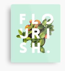 Flourish #redbubble #home #designer #tech #lifestyle #fashion #style Metal Print