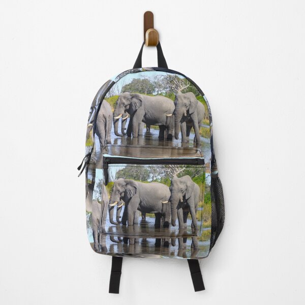 Item preview, Three Elephants Wading in Botswana designed and sold by SafariByMarisa.