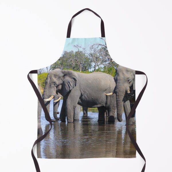 Item preview, Three Elephants Wading in Botswana designed and sold by SafariByMarisa.