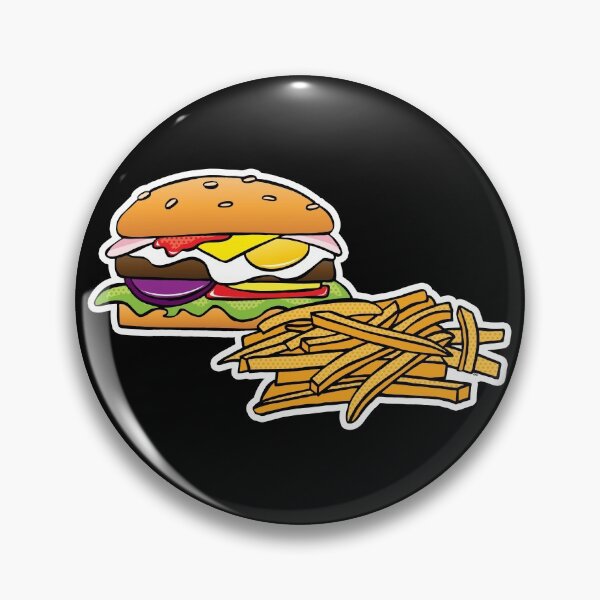 Item preview, Burger and Chips (Fries) on Black designed and sold by FlyingDodo.