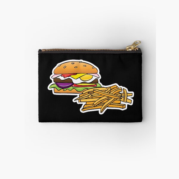 Item preview, Burger and Chips (Fries) on Black designed and sold by FlyingDodo.