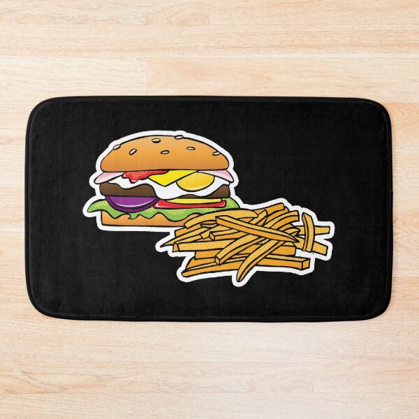Item preview, Burger and Chips (Fries) on Black designed and sold by FlyingDodo.