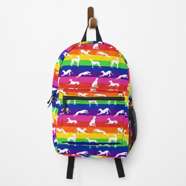 Item preview, Greyt Greyhound Silhouettes - on rainbow - horizontal designed and sold by GreytGraphicals.