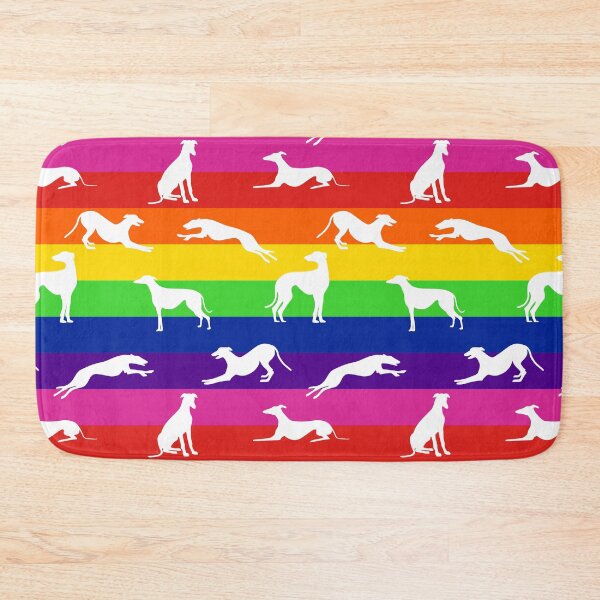 Item preview, Greyt Greyhound Silhouettes - on rainbow - horizontal designed and sold by GreytGraphicals.