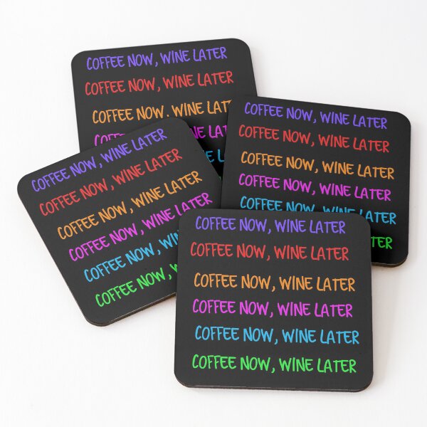 Item preview, Wine later coffee now sticker pack designed and sold by firegalaxy.